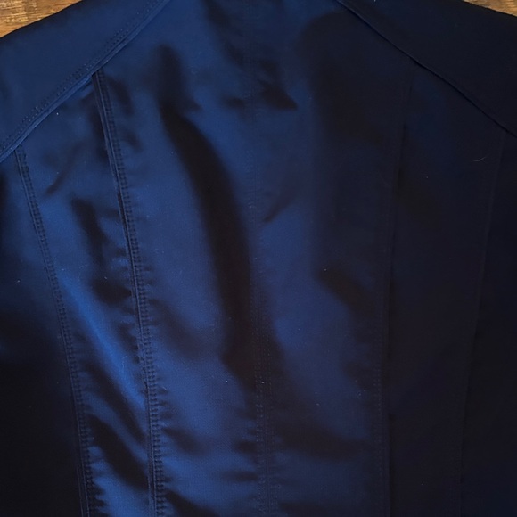 WHBM Navy Blue Women's Moto Jacket - Picture 8 of 9